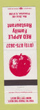 Matchbook Cover - Red apple Restaurant Princeton IL