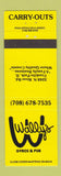 Matchbook Cover - Wally's Gyros Pub Franklin Park IL