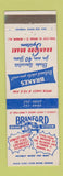Matchbook Cover - Branford Brake System Newark NJ