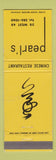 Matchbook Cover - Pearl's Chinese Restaurant New York City