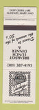 Matchbook Cover - Checkers McHenry MD 50's diner WEAR
