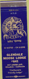 Matchbook Cover - Matchbook Cover Moose Lodge Glendale CA