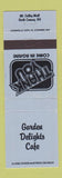 Matchbook Cover - Garden Delights Cafe North Conway NH