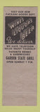 Matchbook Cover - Garden State Grill John Ziomek Merchantville? NJ?