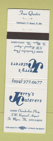 Matchbook Cover - Jerry's Catering Fort Myers FL
