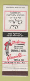 Matchbook Cover - Hotel Chieftain Mount Pleasant MI Grenoble