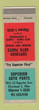 Matchbook Cover - Superior Auto Parts Cleveland OH
