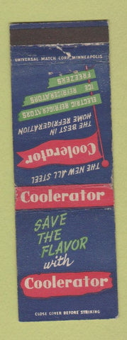 Matchbook Cover - Coolerator Refrigerator  WEAR