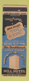 Matchbook Cover - Hill Hotel Omaha NE WEAR