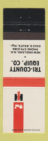 Matchbook Cover - International Harvester Tractors New England ND