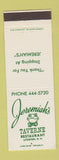 Matchbook Cover - Jeremiah's Taverne Restaurant Littleton NH