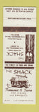 Matchbook Cover - The Shack Restaurant Philadelphia PA Upper Darby