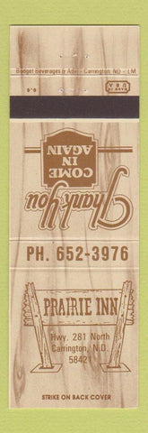 Matchbook Cover - Prairie Inn Restaurant Carrington ND