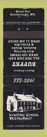 Matchbook Cover - Dunstan School Restaurant Scarborough ME WEAR