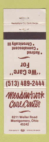 Matchbook Cover - Meadowbrook Care Center Montgomery OH