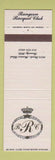 Matchbook Cover - Rangoon Racquet Club Beverly Hills CA