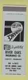 Matchbook Cover - River Oaks Insurance SAMPLE