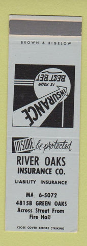 Matchbook Cover - River Oaks Insurance SAMPLE