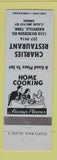 Matchbook Cover - Charlies Restaurant Nashville TN