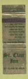 Matchbook Cover - St Clair Inn MI WEAR
