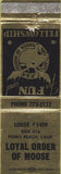Matchbook Cover - Matchbook Cover Moose Lodge Pismo Beach CA