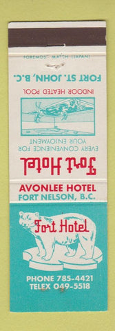 Matchbook Cover - Fort Hotel Fort St John BC