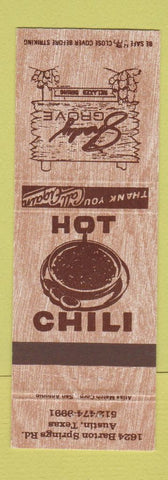Matchbook Cover - Shady Grove Restaurant Austin TX
