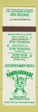 Matchbook Cover - Hand Grenade New Orleans LA