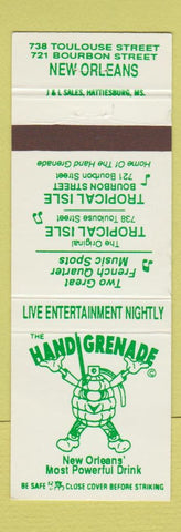 Matchbook Cover - Hand Grenade New Orleans LA
