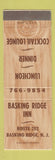 Matchbook Cover - Basking Ridge Inn NJ