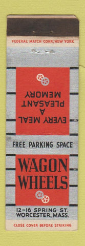 Matchbook Cover - Wagon Wheels Worcester MA Federal