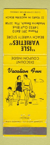 Matchbook Cover - Isle Varieties Beach Store Madiera Beach FL