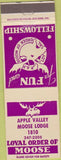 Matchbook Cover - Matchbook Cover Moose Lodge Apple Valley CA
