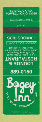 Matchbook Cover - Bogey Inn Powell OH