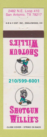 Matchbook Cover - Shotgun Willie's Strip Club San Antonio TX
