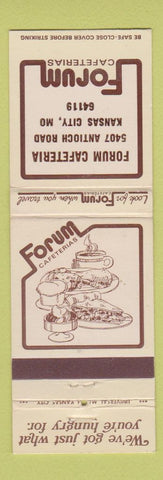 Matchbook Cover - Forum Cafeterias Kansas City MO
