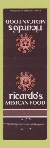 Matchbook Cover - Ricardo's Mexican Food Phoenix Scottsdale Tempe AZ
