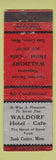 Matchbook Cover - Waldorf Hotel Cafe Sauk Centre MN WEAR