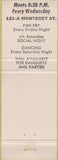 Matchbook Cover - Matchbook Cover Moose Lodge Salinas CA orange