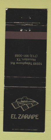 Matchbook Cover - El Zarape Mexican Houston TX