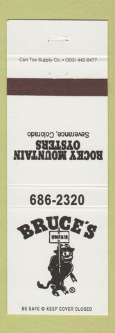 Matchbook Cover - Bruce's Rock Mountain Oysters Severance Colorado