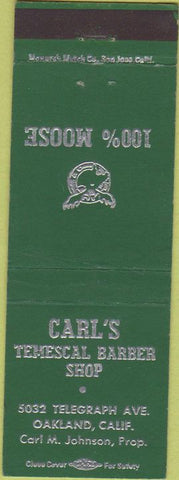 Matchbook Cover - Matchbook Cover Moose Lodge Oakland CA green