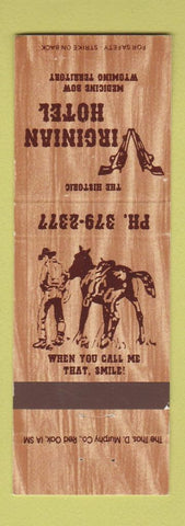 Matchbook Cover - Virginian Hotel Medicine Bow WY