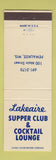 Matchbook Cover - Lakeaire Supper Club Pewaukee WI