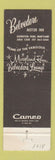 Matchbook Cover - Belvedere Motor Inn Lexington Park MD