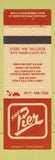 Matchbook Cover - The Pier Boston MA restaurant