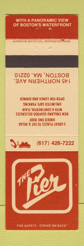Matchbook Cover - The Pier Boston MA restaurant
