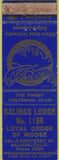 Matchbook Cover - Matchbook Cover Moose Lodge Salinas CA blue WORN