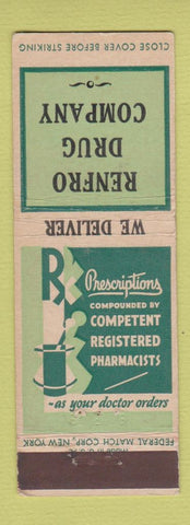 Matchbook Cover - Renfro Drug Company Federal