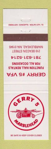 Matchbook Cover - Gerry 5 Marblehead MA